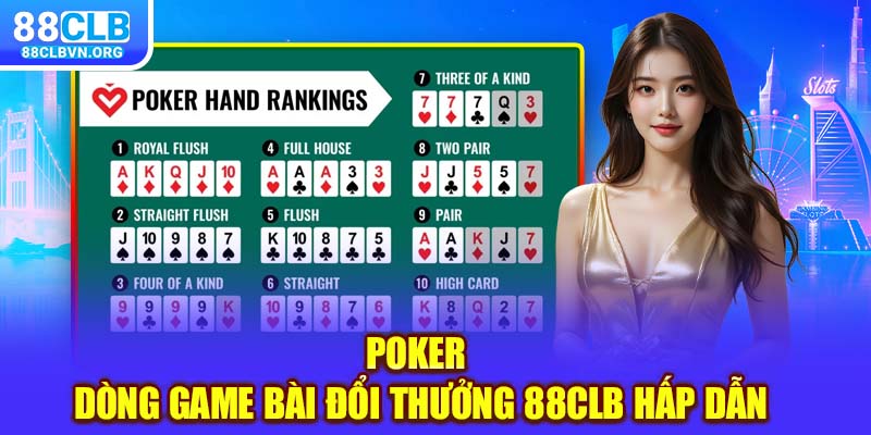 Poker - Dòng game bài đổi thưởng 88clb hấp dẫn